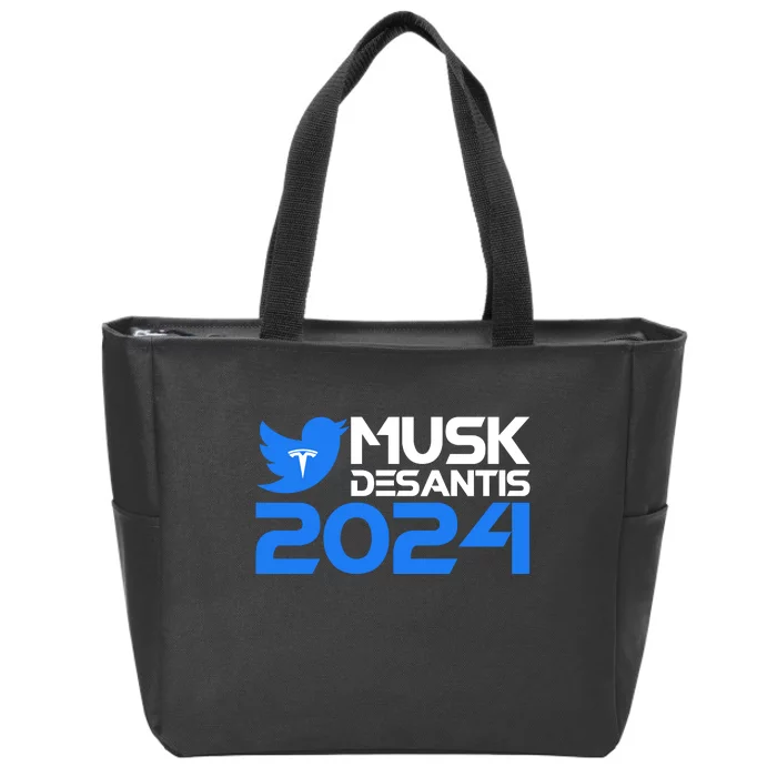 Musk Desantis 2024 Election Zip Tote Bag