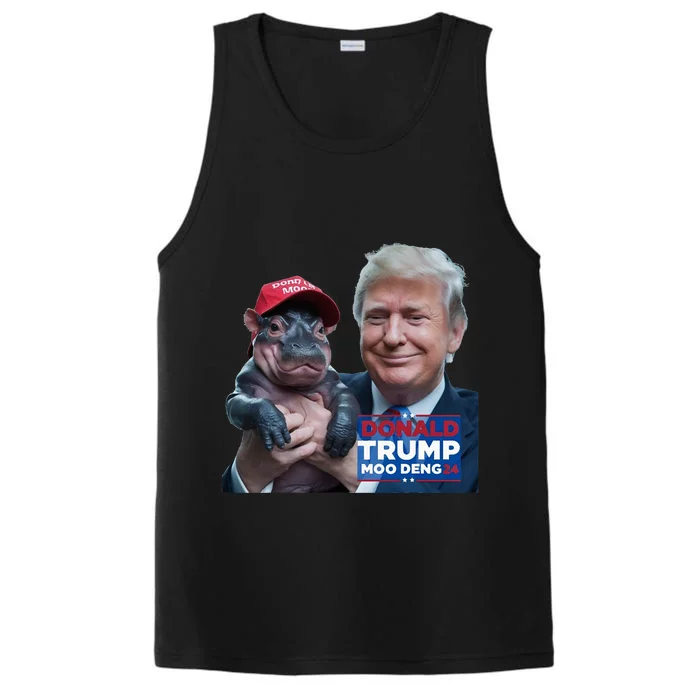 Moo Deng 24 Trump And The HippoS Campaign Journey Performance Tank