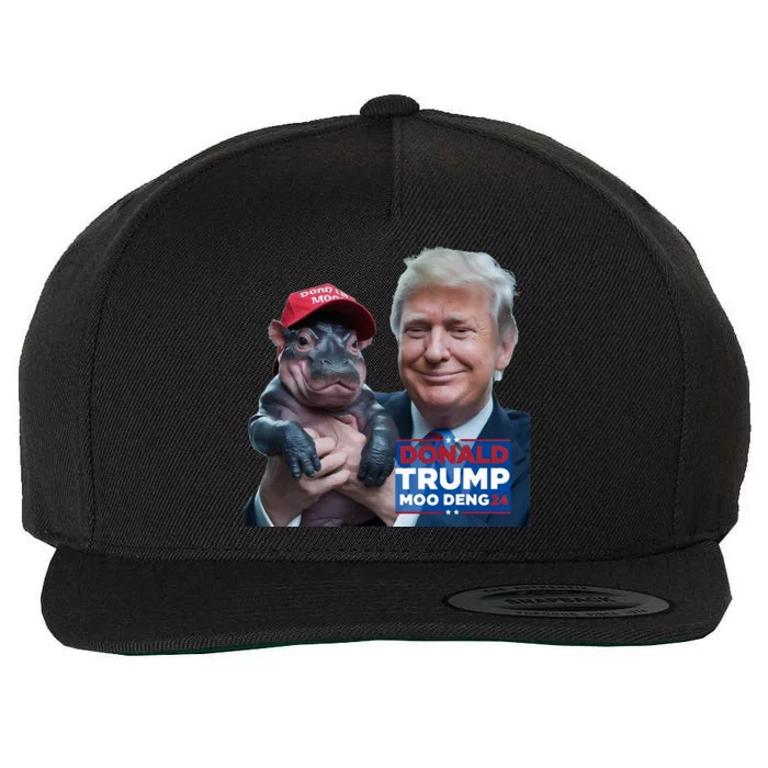 Moo Deng 24 Trump And The HippoS Campaign Journey Wool Snapback Cap