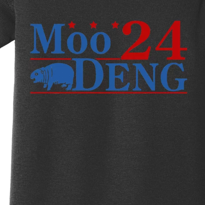 Moo Deng 2024 Moo Deng Moo Deng Cute Baby Hippo Baby Bodysuit