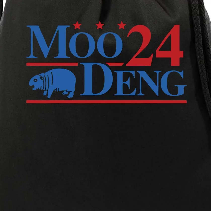 Moo Deng 2024 Moo Deng Moo Deng Cute Baby Hippo Drawstring Bag