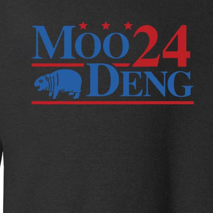 Moo Deng 2024 Moo Deng Moo Deng Cute Baby Hippo Toddler Sweatshirt