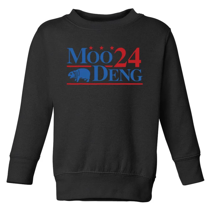 Moo Deng 2024 Moo Deng Moo Deng Cute Baby Hippo Toddler Sweatshirt