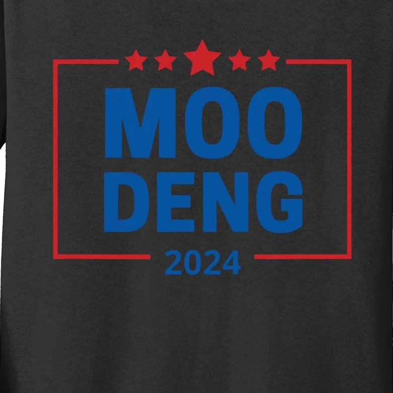 Moo Deng 2024 Kids Long Sleeve Shirt