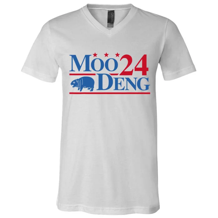 Moo Deng 2024 V-Neck T-Shirt