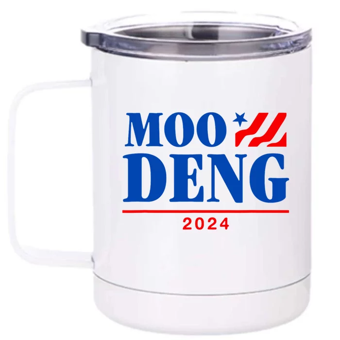 Moo Deng 2024 Front & Back 12oz Stainless Steel Tumbler Cup