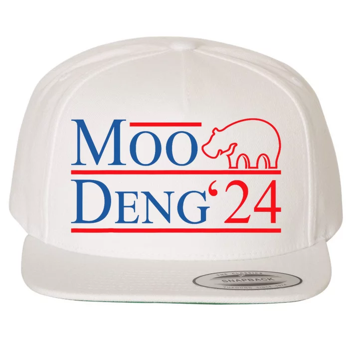 Moo Deng 2024 Moo Deng Moo Deng Cute Baby Hippo Wool Snapback Cap