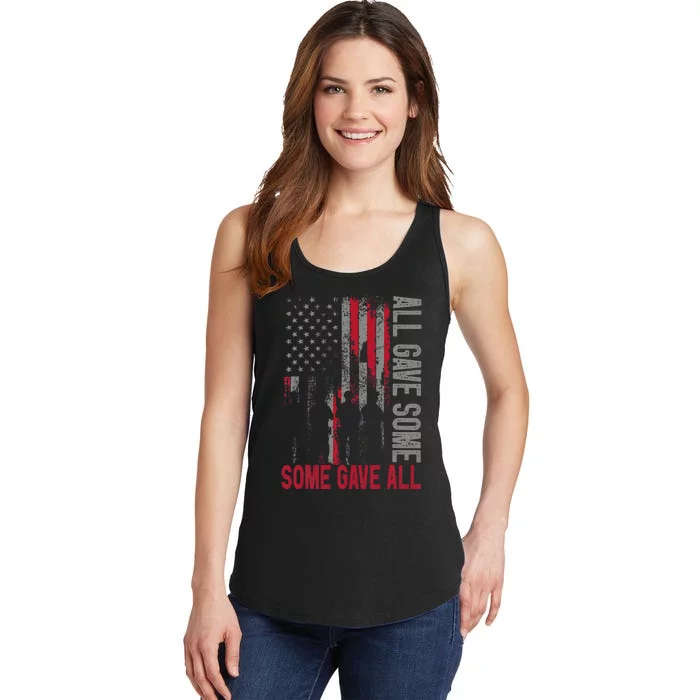 Memorial Day 2024 All Gave Some Some Gave All Veteran Ladies Essential Tank