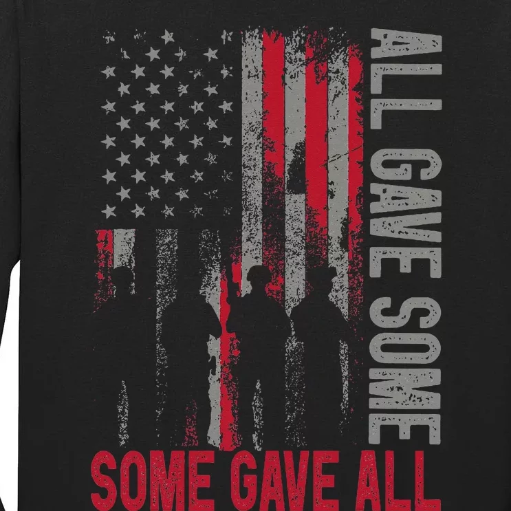 Memorial Day 2024 All Gave Some Some Gave All Veteran Tall Long Sleeve T-Shirt