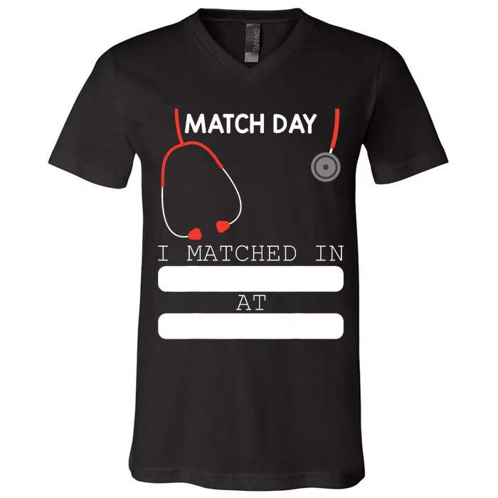 Match Day 2024 Future Doctor Physician Residency Fill In V-Neck T-Shirt