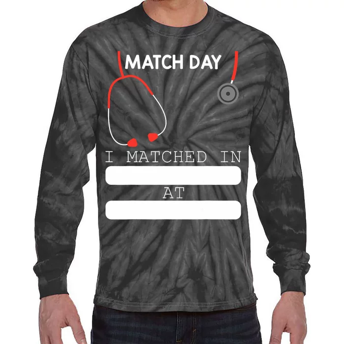 Match Day 2024 Future Doctor Physician Residency Fill In Tie-Dye Long Sleeve Shirt