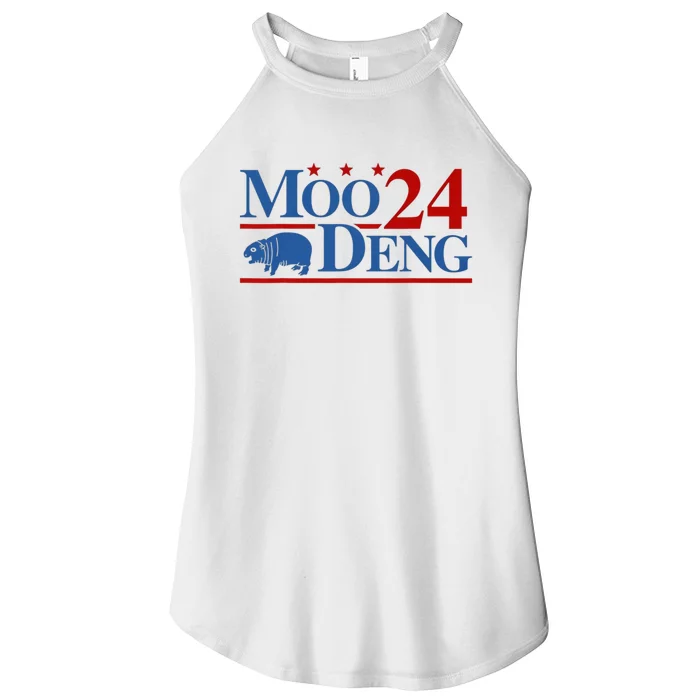 Moo Deng 2024 Moo Deng Moo Deng Cute Baby Hippo Women’s Perfect Tri Rocker Tank