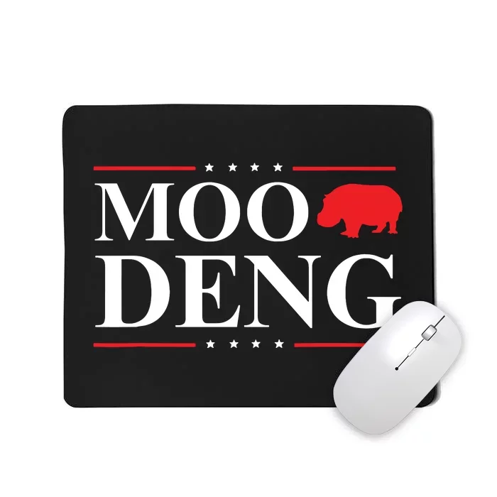 Moo Deng 2024 Election Funny Vote Hippo Political Moo Deng Mousepad