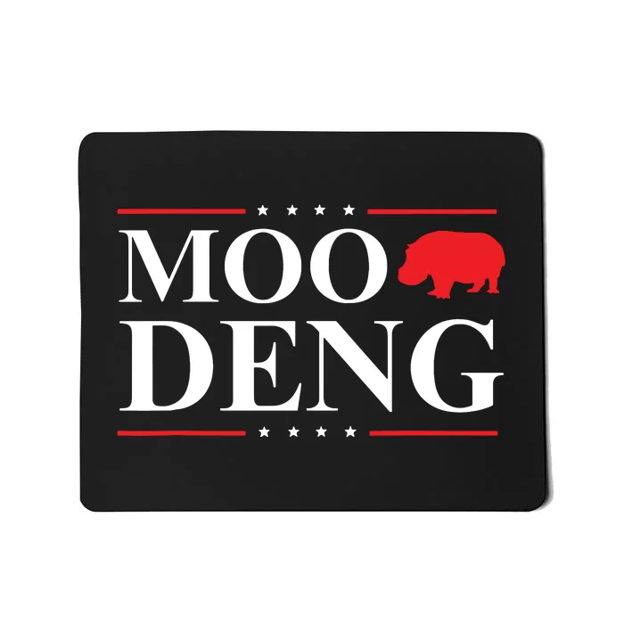 Moo Deng 2024 Election Funny Vote Hippo Political Moo Deng Mousepad