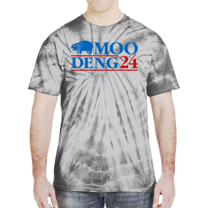 Moo Deng 24 Funny Hippo Moo Deng Zoo Hippopotamus Animal Tie-Dye T-Shirt