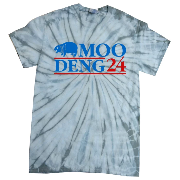 Moo Deng 24 Funny Hippo Moo Deng Zoo Hippopotamus Animal Tie-Dye T-Shirt