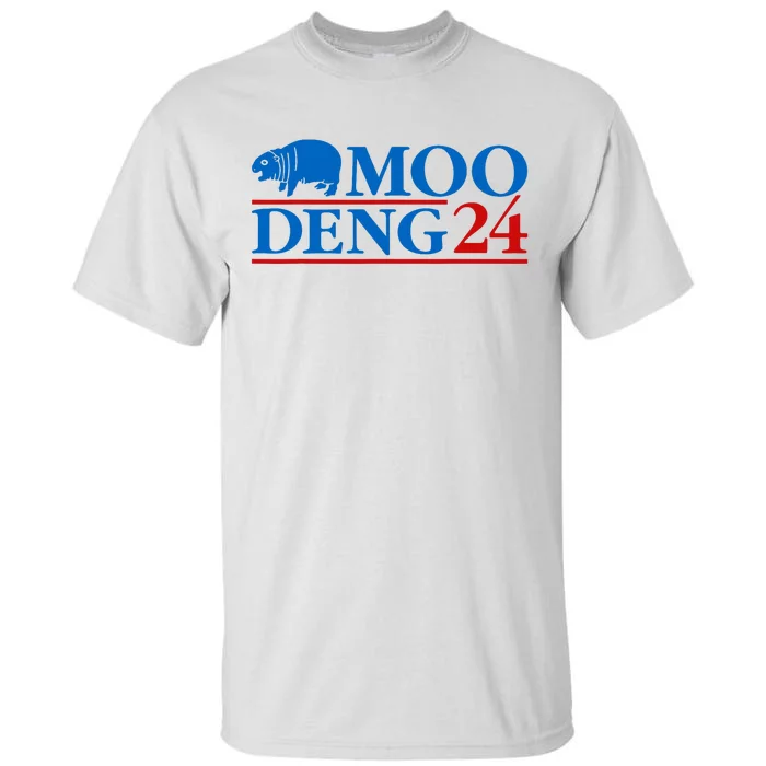 Moo Deng 24 Funny Hippo Moo Deng Zoo Hippopotamus Animal Tall T-Shirt