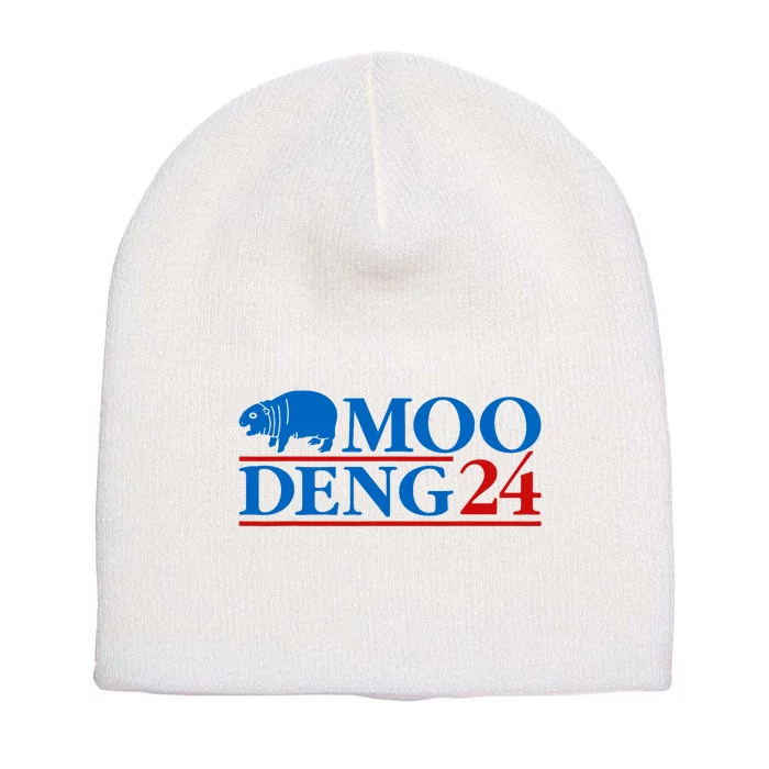 Moo Deng 24 Funny Hippo Moo Deng Zoo Hippopotamus Animal Short Acrylic Beanie