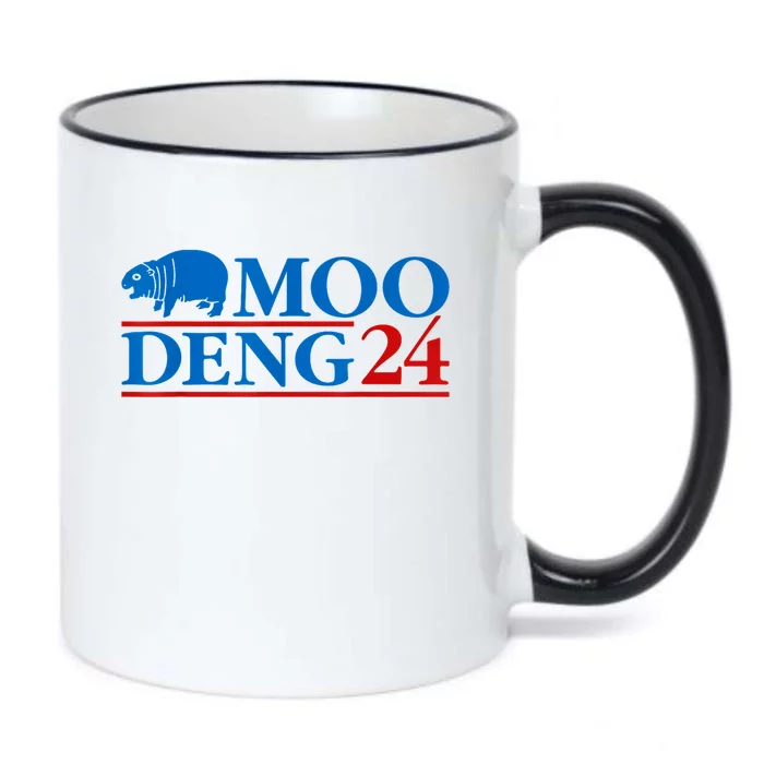 Moo Deng 24 Funny Hippo Moo Deng Zoo Hippopotamus Animal Black Color Changing Mug