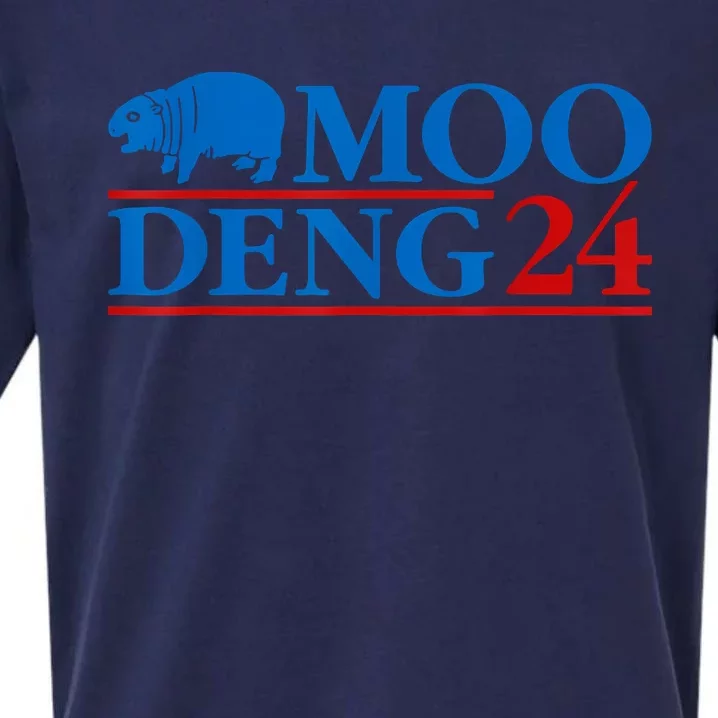 Moo Deng 24 Funny Hippo Moo Deng Zoo Hippopotamus Animal Sueded Cloud Jersey T-Shirt