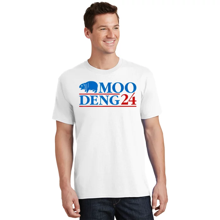 Moo Deng 24 Funny Hippo Moo Deng Zoo Hippopotamus Animal T-Shirt