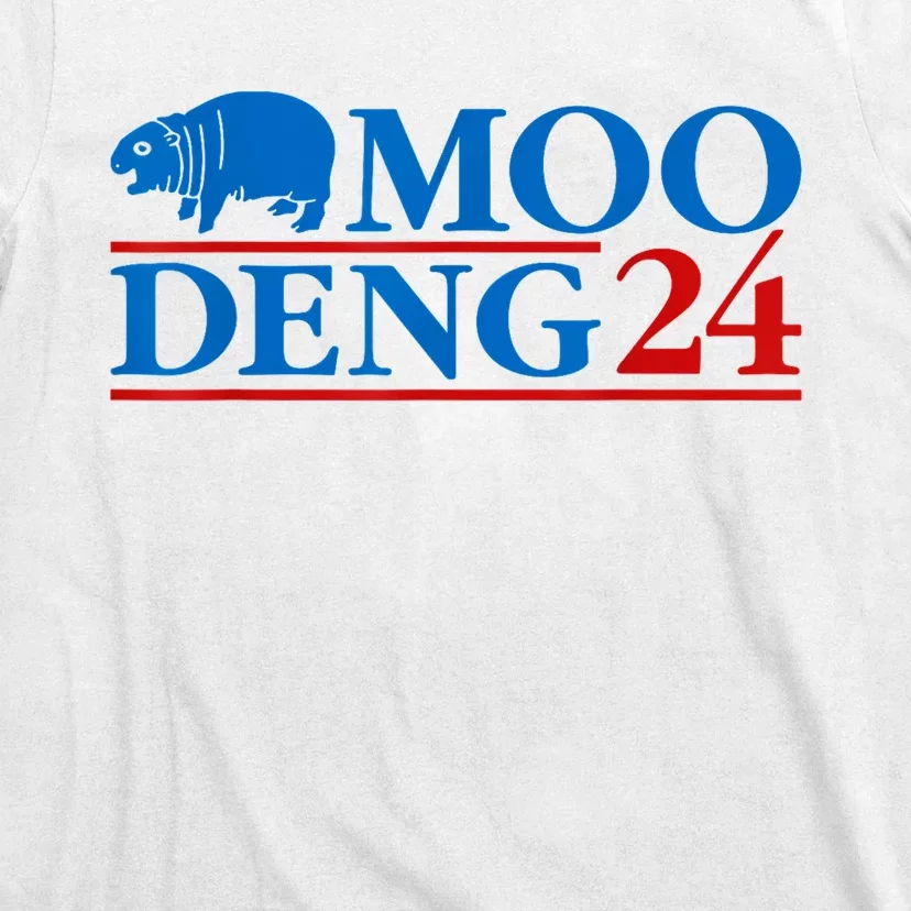 Moo Deng 24 Funny Hippo Moo Deng Zoo Hippopotamus Animal T-Shirt