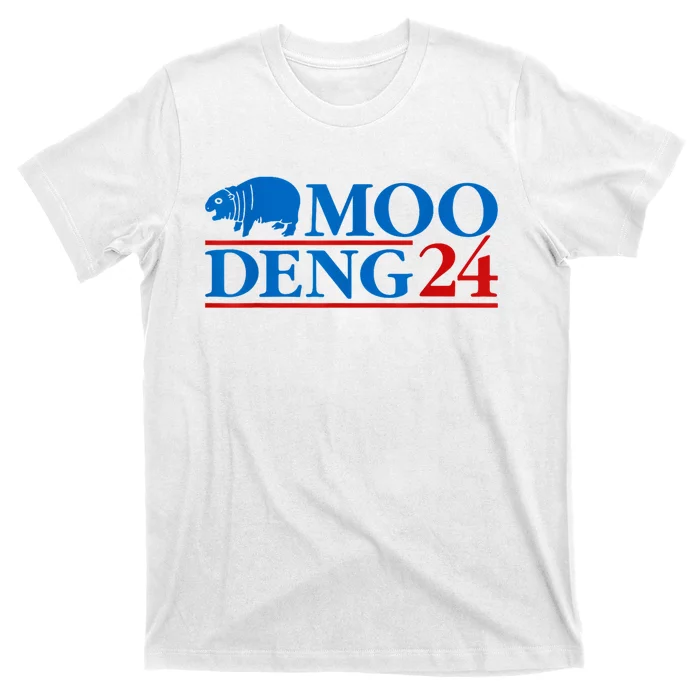 Moo Deng 24 Funny Hippo Moo Deng Zoo Hippopotamus Animal T-Shirt