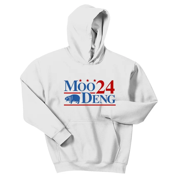 Moo Deng 2024 Moo Deng Moo Deng Cute Baby Hippo Kids Hoodie