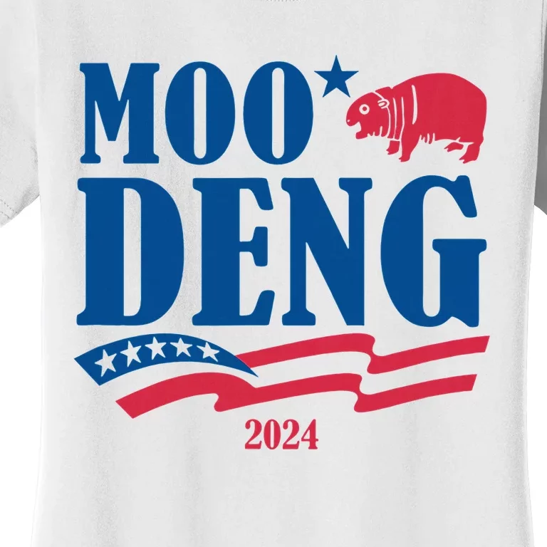 Moo Deng 2024 Cute Baby Hippo Women's T-Shirt