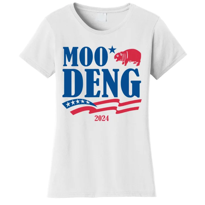 Moo Deng 2024 Cute Baby Hippo Women's T-Shirt