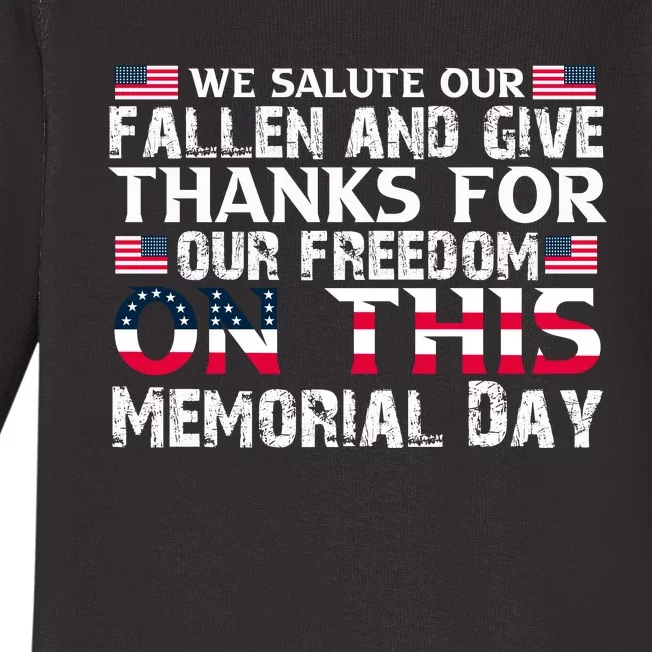 Memorial Day 2 Baby Long Sleeve Bodysuit