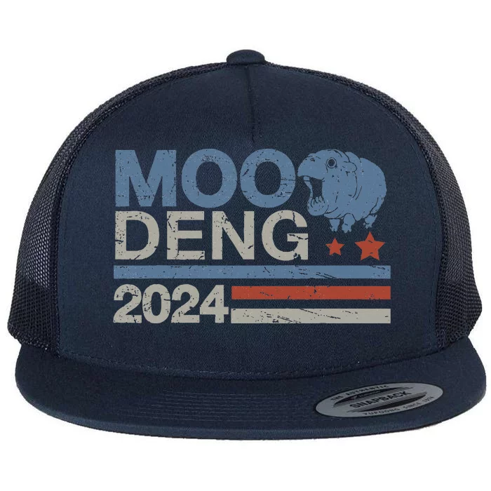 Moo Deng 24 Bouncy Pig Hippo Hippopotamus Flat Bill Trucker Hat