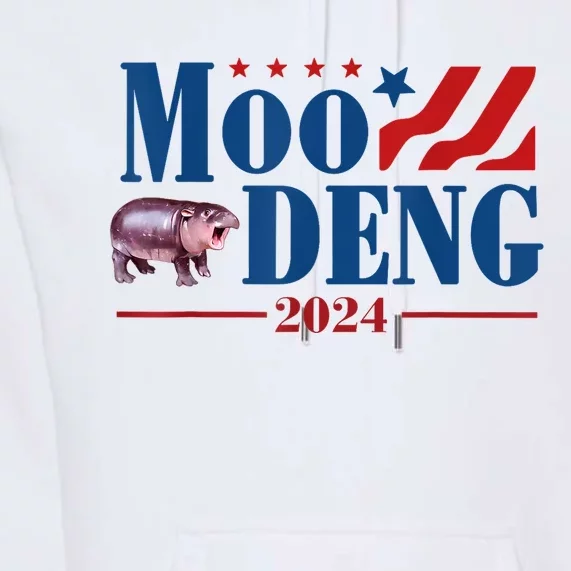 Moo Deng 2024 Moo Deng Moo Deng Cute Baby Hippo Premium Hoodie