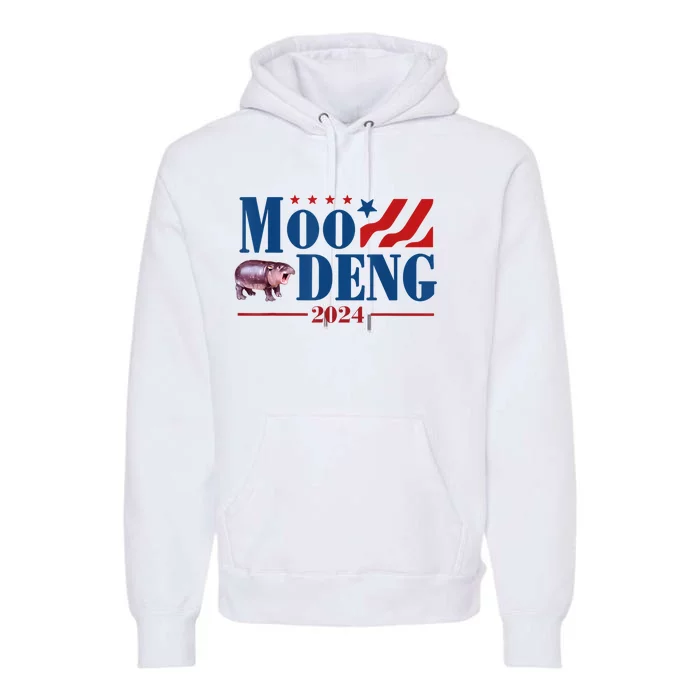 Moo Deng 2024 Moo Deng Moo Deng Cute Baby Hippo Premium Hoodie