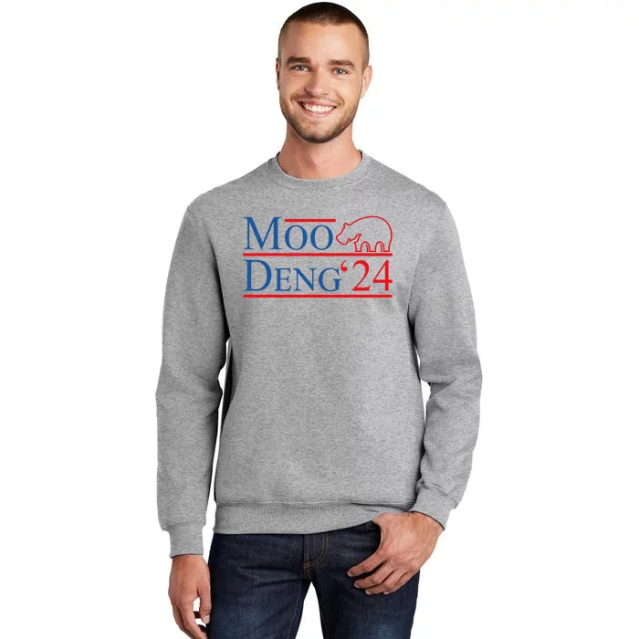 Moo Deng 2024 Moo Deng Moo Deng Cute Baby Hippo Tall Sweatshirt