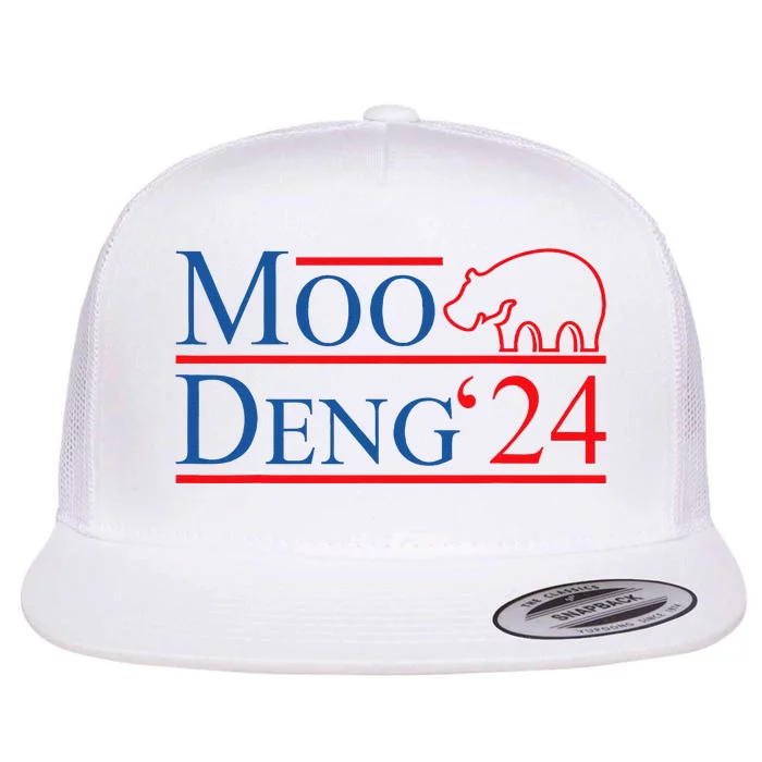 Moo Deng 2024 Moo Deng Moo Deng Cute Baby Hippo Flat Bill Trucker Hat