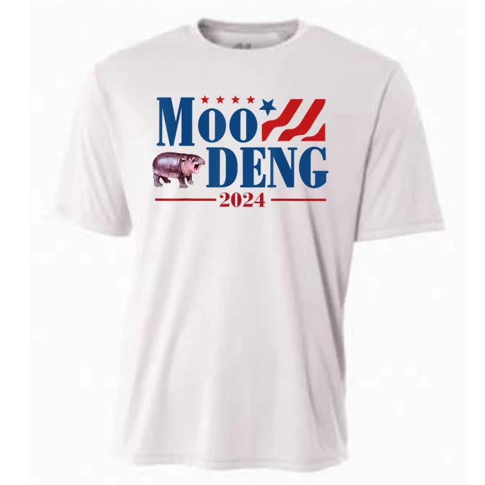 Moo Deng 2024 Moo Deng Moo Deng Cute Baby Hippo Cooling Performance Crew T-Shirt