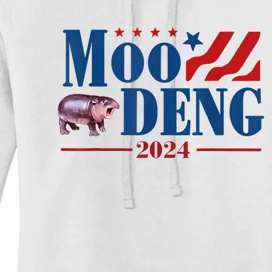 Moo Deng 2024 Moo Deng Moo Deng Cute Baby Hippo Women's Pullover Hoodie