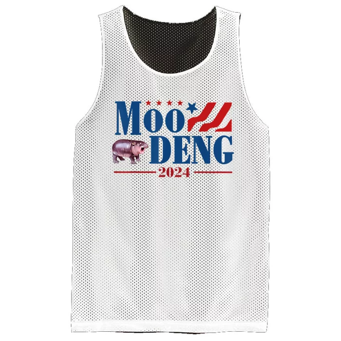 Moo Deng 2024 Moo Deng Moo Deng Cute Baby Hippo Mesh Reversible Basketball Jersey Tank