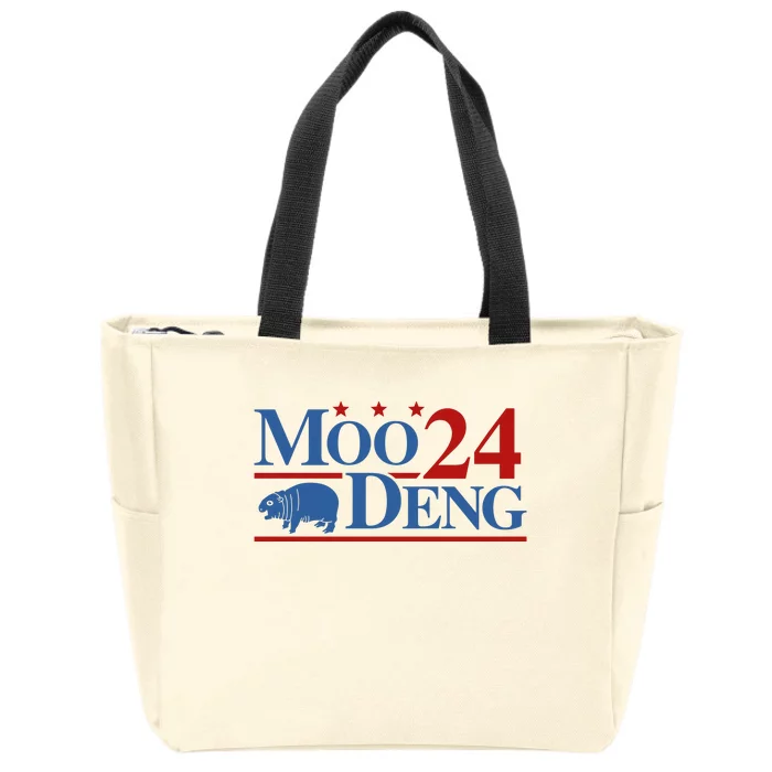 Moo Deng ’24 Zip Tote Bag