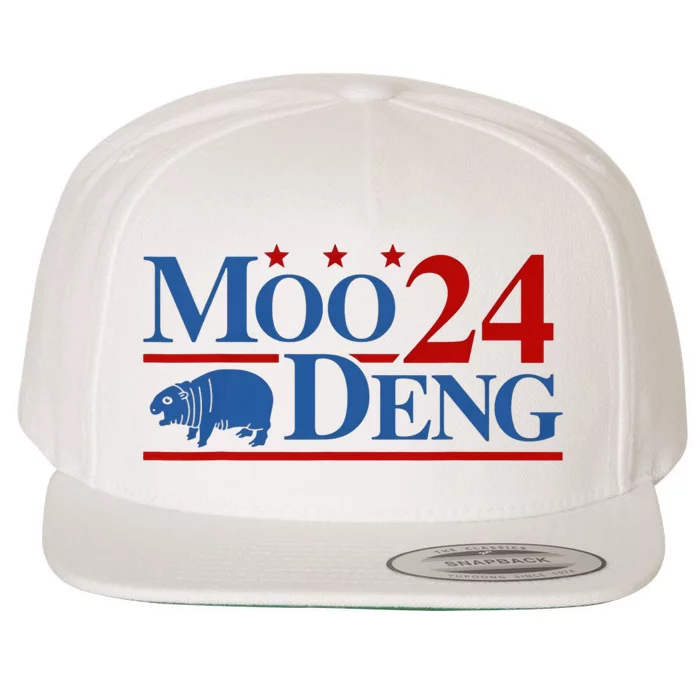 Moo Deng 2024 Moo Deng Moo Deng Cute Baby Hippo Wool Snapback Cap