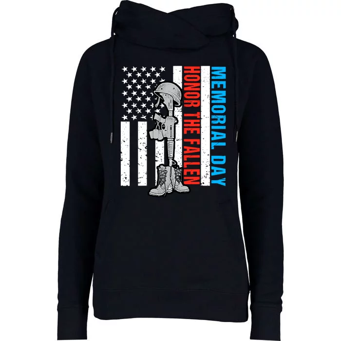 Memorial Day 2024 Remember The Fallen Womens Funnel Neck Pullover Hood