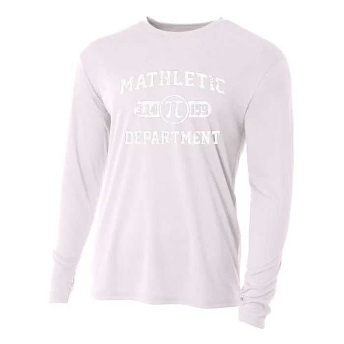 Mathletic Department 3 14159 Pi Day Math Teacher Vintage Cooling Performance Long Sleeve Crew