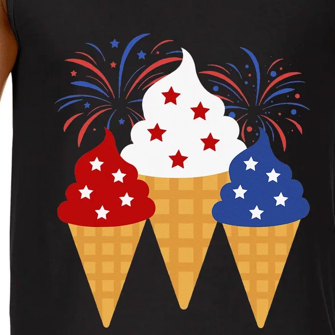 Memorial Day 4th of July Holiday Patriotic Ice Cream Cones Comfort Colors® Tank Top