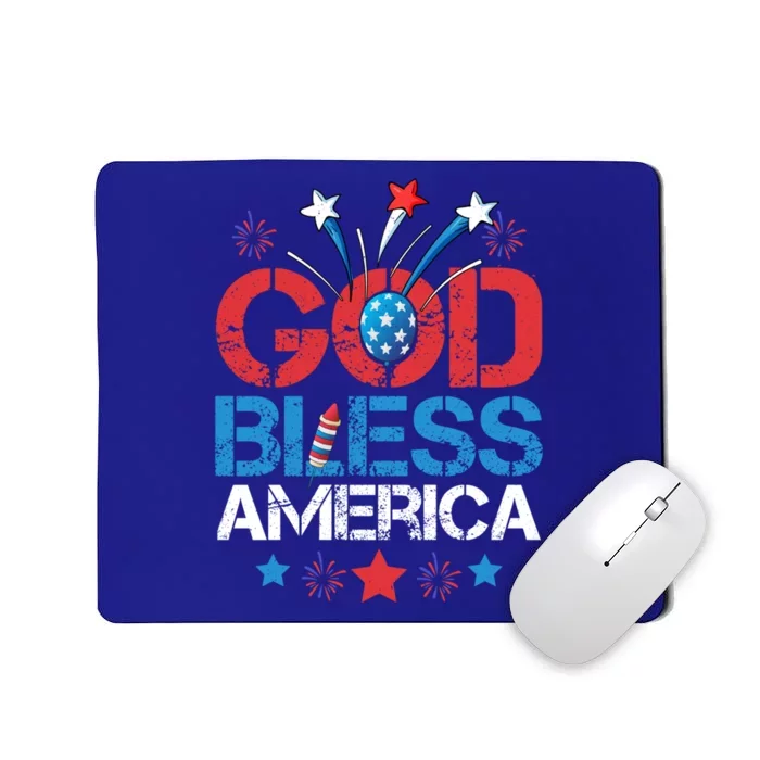 Memorial Day 4th Of July Usa Flag God Bless America Gift Mousepad