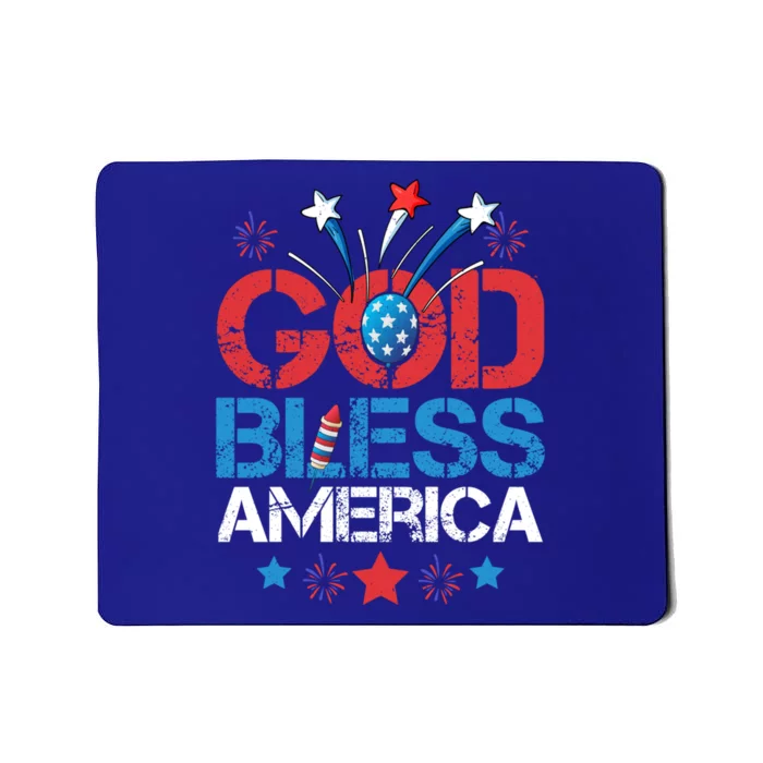 Memorial Day 4th Of July Usa Flag God Bless America Gift Mousepad