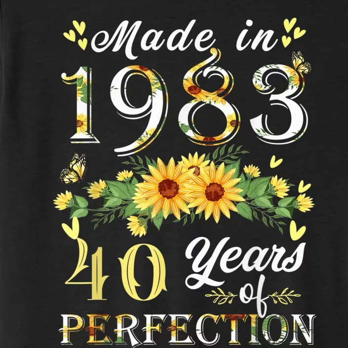 Mother's Day 40th birthday gifts, Sunflower Best of 1983 ChromaSoft Performance T-Shirt