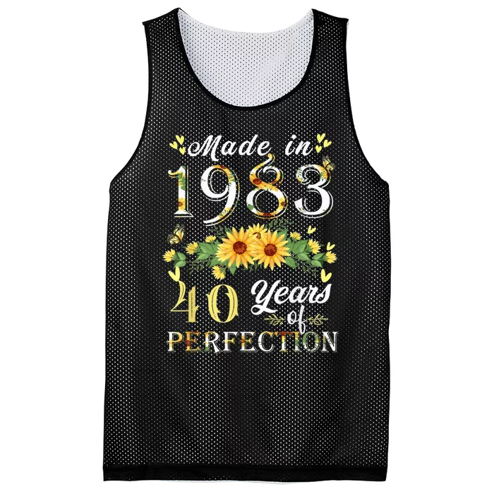 Mother's Day 40th birthday gifts, Sunflower Best of 1983 Mesh Reversible Basketball Jersey Tank