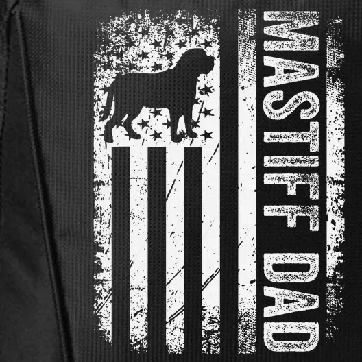 Mastiff Dad American Us Flag English Mastiff Dog City Backpack