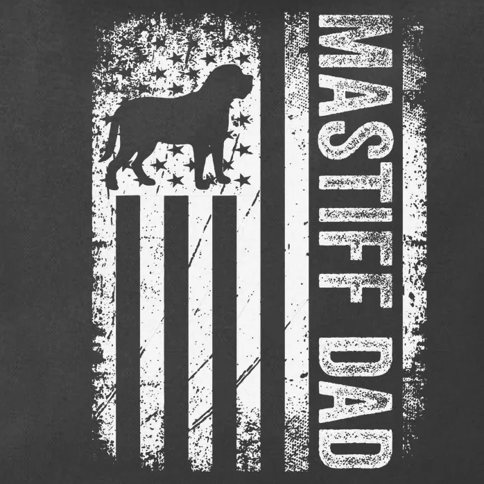 Mastiff Dad American Us Flag English Mastiff Dog Zip Tote Bag